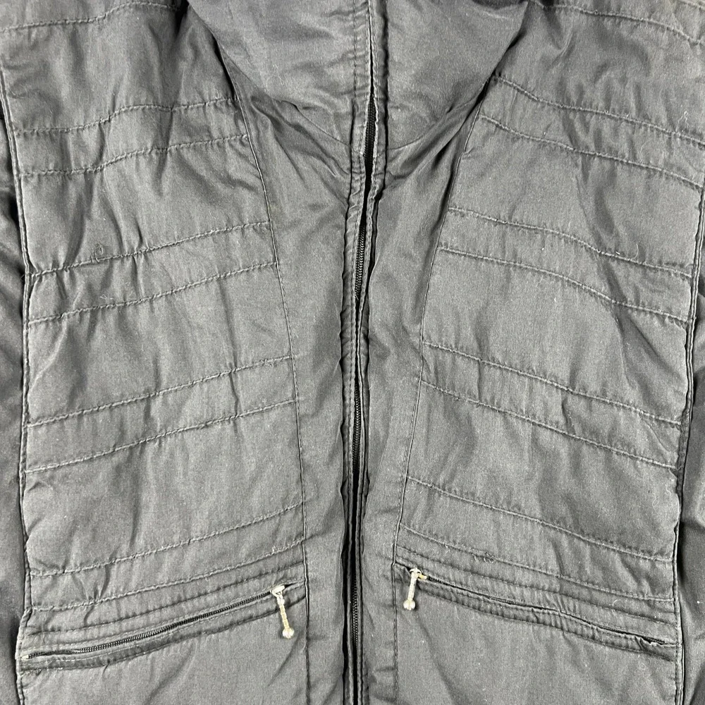 Vintage Pedigree‎ Black Puffer Jacket Quilted Mock Neck Full Zip Winter Warm Sm